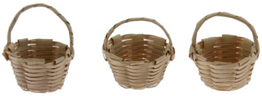 Dollhouse Miniature Basket Set 4Pc
